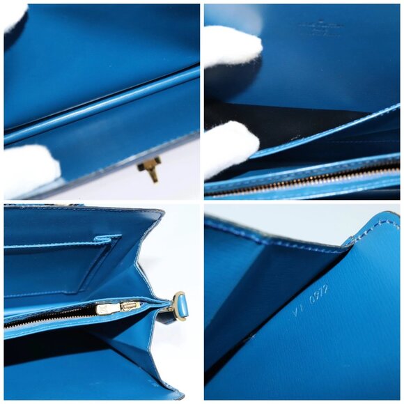 LOUIS VUITTON Epi Capuchin Shoulder Bag Blue M52345 LV Auth - Picture 13 of 15